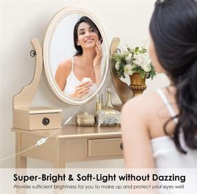 img 3 attached to 💡 Onite LED Makeup Light: Bendable and Detachable Mirror Lights for Perfect Illumination