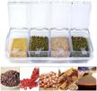 clear seasoning box storage container logo