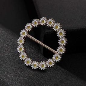 img 1 attached to 🌼 ABOOFAN 2pcs T Shirt Clips: Stylish Daisy Flower Silk Clasp for Neckerchief & T-Shirt Wrapping