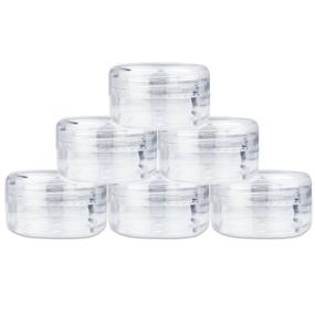 img 1 attached to Beauticom 15G/15ML (0.5oz) Round Clear Jars with Screw Cap Lid - Set of 24 for Lotion, Creams, Toners, Lip Balms, Makeup Samples