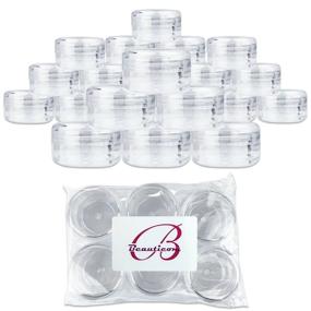 img 4 attached to Beauticom 15G/15ML (0.5oz) Round Clear Jars with Screw Cap Lid - Set of 24 for Lotion, Creams, Toners, Lip Balms, Makeup Samples