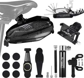 img 4 attached to 🚲 Longmate Bike Tool Kit Sets: 16 in 1 Multi-Function Mountain Bike Tools, Bag Included, Bike Phone Mount Holder, Tire Repair Tools, and Mini Air Pump for Road Mountain Bikes