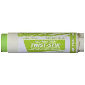 img 2 attached to 🟢 Флуоресцентный зеленый маркер для скота Twist Stik, подходящий для любой погоды, диаметр 1,25 дюйма, длина 4,75 дюйма (упаковка из 12 штук)