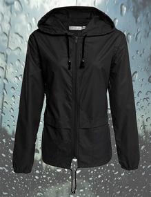 img 2 attached to 🧥 LIOMENGZI Lightweight Waterproof Windbreaker Raincoat for Women in Coats, Jackets & Vests