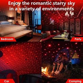 img 1 attached to JWJAN USB Star Night Light: Portable, Adjustable & Romantic Car Interior Lights for Room Decor, Camping, and Party (Red)