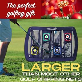 img 2 attached to 🏌️ Extra Large Sparkly Strike Golf Chipping Net with 4 Targets - Unique Design for Expert Chipping and Pitching. Perfect Backyard Addition. Ideal Golf Gift.