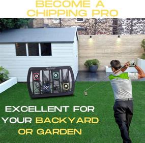 img 1 attached to 🏌️ Extra Large Sparkly Strike Golf Chipping Net with 4 Targets - Unique Design for Expert Chipping and Pitching. Perfect Backyard Addition. Ideal Golf Gift.