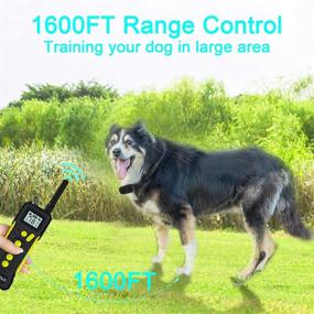 img 2 attached to 🐶 MMT10 Dog Training Shock Collar with Remote - AZMXDVP Rechargeable Shock Collar | 4 Modes: Beep, Vibration, Shock, and Flashlight | Adjustable Shock Levels | IP68 Waterproof | 1600 FT Remote Range