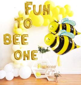 img 2 attached to 🐝 Set of 3 Fun to Bee One Balloons, Fun to Bee One Banner, Happy Bee Day Decoration, Bumble Bee First Birthday Decor, Bumble Bee Party Decoration - JeVenis