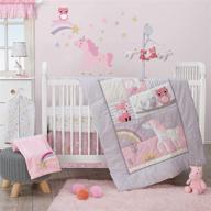 🌈 seo-optimized: purple 3-piece bedtime originals rainbow unicorn crib bedding set logo