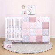 pink woodland floral crib bedding set by the peanutshell 🌸 - includes crib quilt, fitted sheet, and dust ruffle for baby girls logo