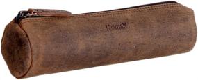 img 4 attached to Мастерски выполненный кожаный пенал: Стильный и практичный подарок для студентов и художников в школе, офисе или колледже - от KomalC