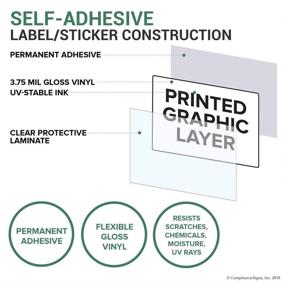 img 3 attached to 🚑 High Quality Vinyl Emergency Label English Occupational Health & Safety Products by ComplianceSigns