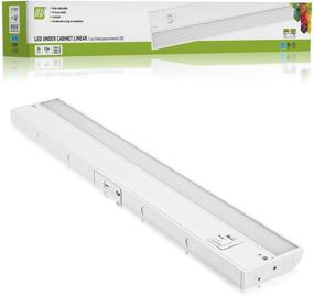 img 4 attached to 🔌 24 Inch Dimmable Under Cabinet Lighting, ASD LED, Hardwired or Plug-in, 3 Color Temperature Selectable - 2700K/3000K/4000K, Linkable Kitchen Lights, 12W, ETL & Energy Star, White Finish