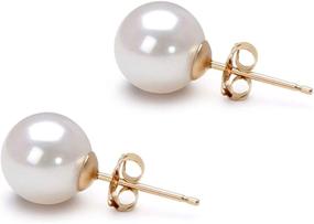 img 4 attached to Cultured Earrings Pearls Earring Setting Girls' Jewelry and Earrings