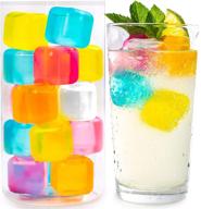 🥤 efiwasi - freezer-friendly drink chillers - reusable ice cubes preserving beverage flavor - bpa-free plastic - refreezable, washable, convenient - 30 pack with storage container logo