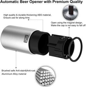 img 1 attached to RWM Beer Bottle Opener: Magnetic-Auto Portable for Picnics, Camping, BBQs, and Travel - 3 Pack (Updated Version)