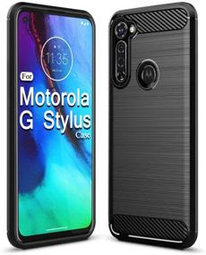 img 4 attached to 📱 TPU Black Case for Moto G Stylus with Shock Absorption Technology and Raised Bezels – Enhanced Protection for Motorola G Stylus