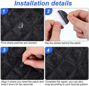 img 2 attached to 🔧 80-Piece Nylon Repair Tape for Down Jackets - Self-Adhesive Patch Set with 8 Sizes, Round/Oval Shape, Ideal for Jacket, Tent, and Outerwear Repair (Black)