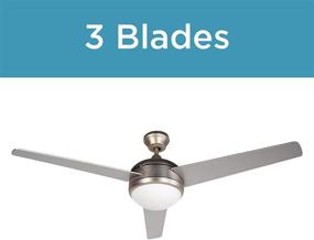 img 1 attached to Stylish and Convenient: BLACK+DECKER BCF5201R 52-Inch 3-Bladed Brushed Nickel Ceiling Fan with Remote Control, Silver