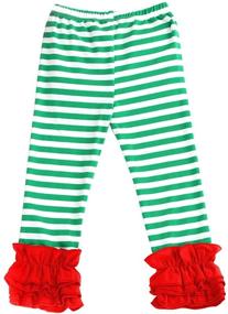 img 4 attached to 👖 Icing Ruffle Pants - Little Big Girl Boutique Ruffle Leggings, Cotton Trousers for Activewear, Playwear, Birthday Party