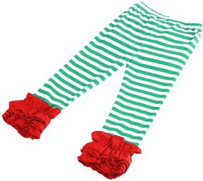 img 3 attached to 👖 Icing Ruffle Pants - Little Big Girl Boutique Ruffle Leggings, Cotton Trousers for Activewear, Playwear, Birthday Party