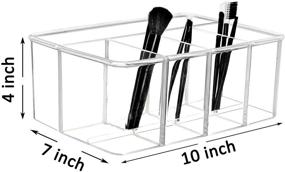 img 3 attached to 💄 Youngever Large Clear Plastic Organizer: Convenient 5-Compartment Makeup Storage Solution