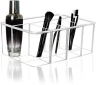 💄 youngever large clear plastic organizer: convenient 5-compartment makeup storage solution logo