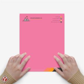 img 2 attached to 📚 Premium Hot Pink Card Stock Paper, 50 Sheets Pack - Superior Thick 65lb Cardstock for School & Crafts