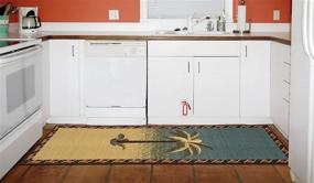 img 2 attached to 🌴 Ottomanson Multi-Colored Tropical Palm Sara's Kitchen Runner Rug, 20"X59