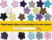 purple embroidered decorative patches fashion logo