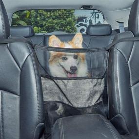 img 4 attached to 🐾 Wellver Dog Cat Barrier: Secure Auto Safety Mesh Organizer for Car/SUV - Safe Driving with Pet