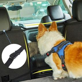 img 3 attached to 🐾 Wellver Dog Cat Barrier: Secure Auto Safety Mesh Organizer for Car/SUV - Safe Driving with Pet