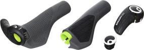 img 1 attached to 🚴 Ergon GS2 Ergonomic Lock-on Bicycle Handlebar Grips with Small Size Bar End Support for Mountain, Trail, Marathon, XC Bikes - Available in Two Sizes in Black/Gray