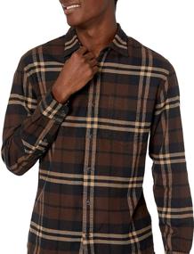 img 2 attached to 👕 Premium Quality Men's Flannel Shirts by Amazon Essentials: Regular Fit, Long Sleeve, and Style