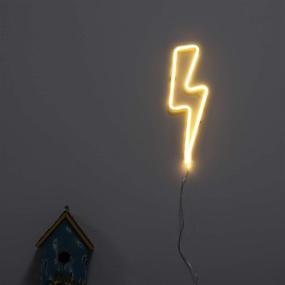 img 1 attached to Eye-Catching Neon Signs Lightning Bolt Decor: Battery & USB Powered LED Art Lights for Living Room, Office, Christmas, Wedding & Party Decoration (NELNB)