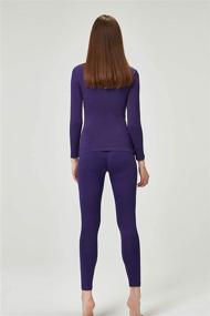 img 3 attached to 🌡️ Stay Warm in Style: DEVOPS Women's Thermal Underwear Long Johns Top & Bottom Set