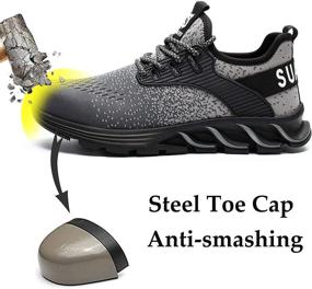 img 3 attached to Unbreakable yet Lightweight: Slip Resistant Construction Shoes by SUADEX