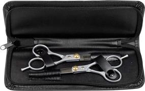 img 4 attached to SE 2-Piece Barber and Thinning Scissors Set - Precision Hair Cutting Tools SCB201P