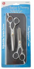 img 3 attached to SE 2-Piece Barber and Thinning Scissors Set - Precision Hair Cutting Tools SCB201P