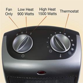 img 1 attached to Lasko 754201 Small Portable Electric Ceramic Space Heater - 🔥 Tip-Over Safety Switch, Overheat Protection, Thermostat, 8-ft Cord - Dark Gray