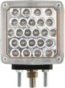 img 3 attached to 🚦 Grand General 77622 GG Square 2 Face Amber/Clear LED Pedestal Pearl Light for Driver Side