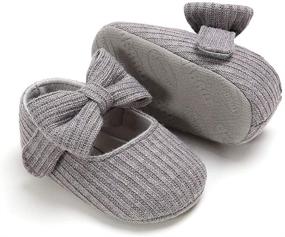 img 3 attached to PanGa Bowknot Ballerina Non Slip 12_Months Girls' Shoes in Flats