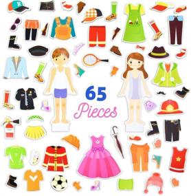 img 1 attached to Игровой набор Imagination Generation Magnetic Dress Up Playset