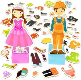 img 4 attached to Игровой набор Imagination Generation Magnetic Dress Up Playset