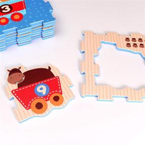 img 2 attached to Rubber Interlocking Playmat Puzzles for Animal Puzzle Play Mats
