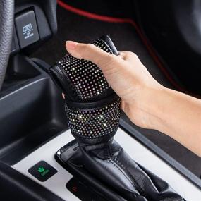 img 3 attached to 💎 Enhance Your Car's Style with LeapoFaith Crystal Diamond Gear Knob Cover - Multicolor Bling Accessories for Women!