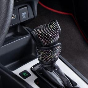 img 2 attached to 💎 Enhance Your Car's Style with LeapoFaith Crystal Diamond Gear Knob Cover - Multicolor Bling Accessories for Women!