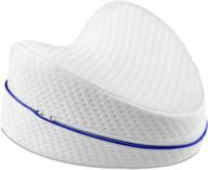 👣 olidik knee pillow for side sleeping, pregnancy pillow for sciatica relief, contour memory foam cushion for white leg positioning and back pain relief, ideal for hip & joint pain and leg pain logo