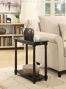 img 1 attached to 🖤 Convenience Concepts French Country Regent End Table in Sleek Black: A Perfect Blend of Elegance and Functionality
